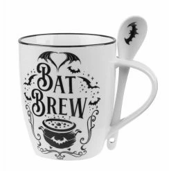 Mug With Spoon ALCHEMY GOTHIC - Bat