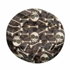 Paper Party Plates HALLOWEEN BONE