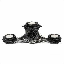 Decoration (candlestick) ALCHEMY GOTHIC - Triple Rose
