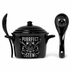 Mug With Spoon ALCHEMY GOTHIC - Purrfect Stew