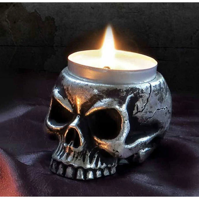 Candle Holder (decoration) ALCHEMY GOTHIC - Skull Tea - Image 5