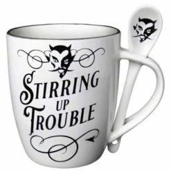 Mug With Spoon ALCHEMY GOTHIC - Stirring Up Trouble